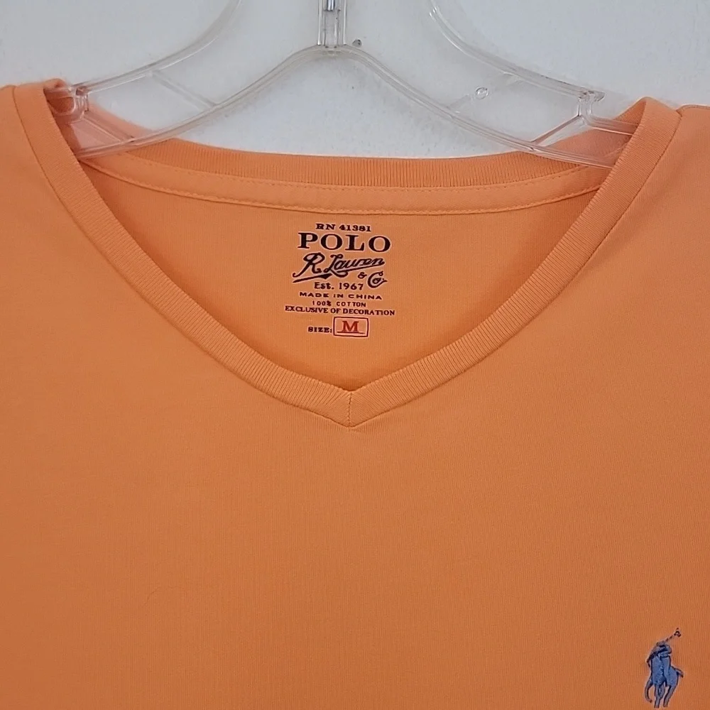 Ralph Lauren Polo Orange Short Sleeve Shirt Top M - Picture 3 of 12